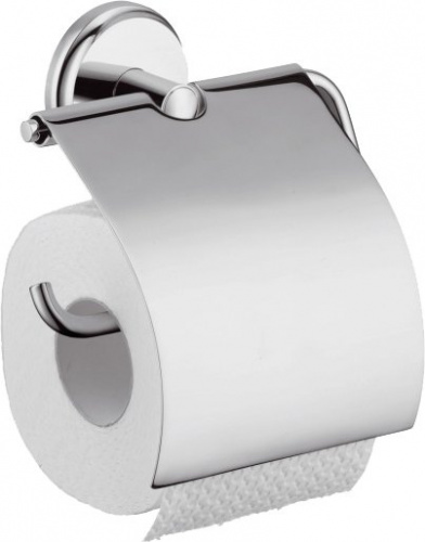 картинка Держатель туалетной бумаги Hansgrohe Logis Classic 41623000 с крышкой от магазина Сантехстрой