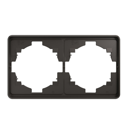 картинка Рамка ROUND 2-постовая титан KRANZ от магазина Сантехстрой