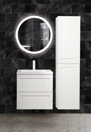 картинка PLATINO  Шкаф подвесной с двумя распашными дверцами, Белый глянец , 400x300x1500, AM-Platino-1500-2A-SO-BL от магазина Сантехстрой