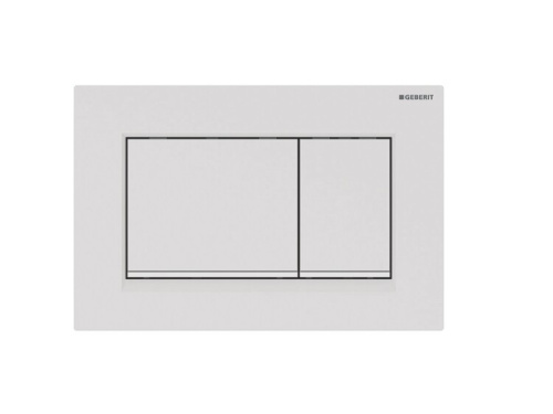 картинка Клавиша смыва, Geberit, Sigma30, для унитаза, шгв 246*12*164, цвет-белый матовый лак, легко чистящееся покрытие, белый от магазина Сантехстрой