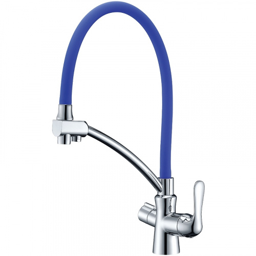 картинка смеситель для кухни lemark lm3070c-blue синий