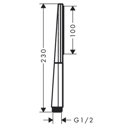 картинка Ручной душ-"палочка" Hansgrohe Rainfinity 100 1jet EcoSmart (26867000) от магазина Сантехстрой
