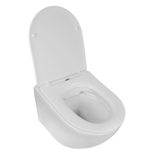 картинка Унитаз подвесной Azario Grado 370х490х360 безободковый, с быстросъемным сидением микролифт (AZ-0046) от магазина Сантехстрой