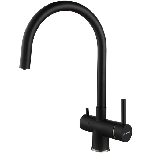 картинка смеситель для кухни paulmark heller he213218-401 антрацит