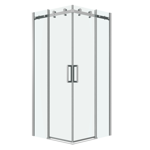 картинка Душ.ограждение 300.K33.04.8080.10.00 Classic (80*80*195) квадрат,раздвижная,хром,стекло прозрачн,2ме от магазина Сантехстрой