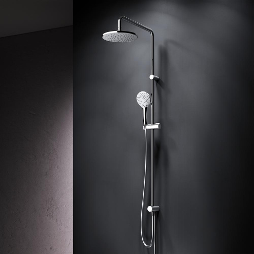 картинка F0790000 Gem душ.система, набор: верхн.душ d 220 мм, ручн.душ 1 ф-ция d 110 мм, переключатель, хром, от магазина Сантехстрой