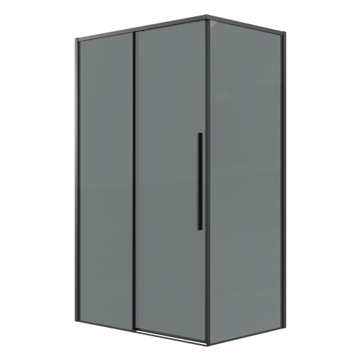 картинка Душевое ограждение Grossman Galaxy 100.K33.01.100.21.10-200.K33.01.80.21.10 (100х80х195) раздвижная,черный матовый,стекло тонированное,2 места от магазина Сантехстрой