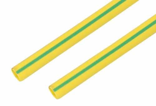 картинка Трубка термоусаживаемая ТУТ нг 40,0/20,0мм,  желто-зеленая,  упаковка 10 шт.  по 1м REXANT от магазина Сантехстрой