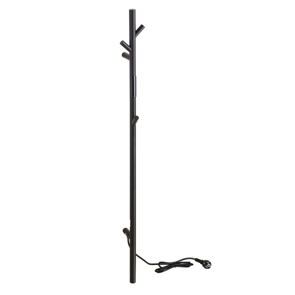 картинка Электрический полотенцесушитель стойка мини, 30W, нержавеющая сталь, черный от магазина Сантехстрой