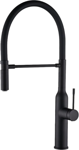 картинка смеситель для кухни zorg steel hummer sh 2022 black черный