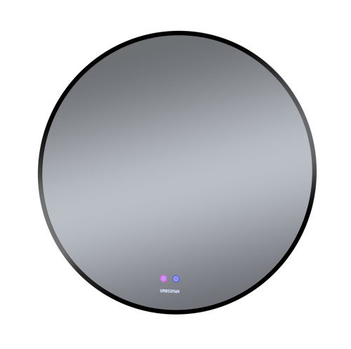 картинка Зеркало COSMO-норма BLACK (800*800*45) LED с сенсорным выключателем и подогревом от магазина Сантехстрой