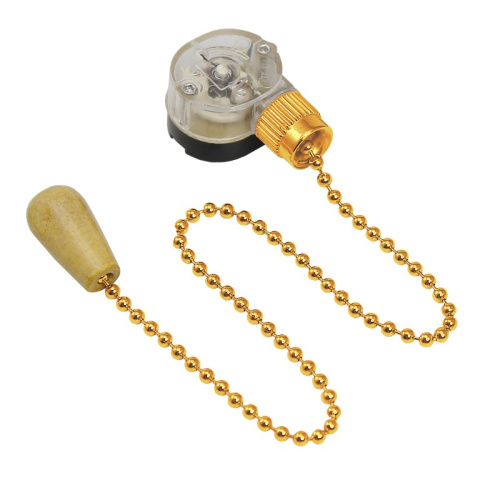картинка Выключатель для настенного светильника c деревянным наконечником «Gold»,  индивидуальная упаковка,  1 шт.  REXANT от магазина Сантехстрой