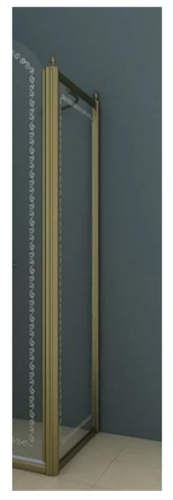 картинка Боковая стенка Cezares Retro (RETRO-A-30-FIX-CP-Br) 30x195 см, стекло прозрачное с матовым узором/бронза от магазина Сантехстрой
