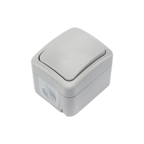 картинка Выключатель одноклавишный Mini OG IP54, о/у,  серый KRANZ от магазина Сантехстрой