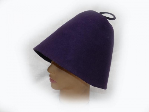 картинка Колпак банный "Сауна" фетр цвет фиолетовый арт.с-272-фф2 от магазина Сантехстрой