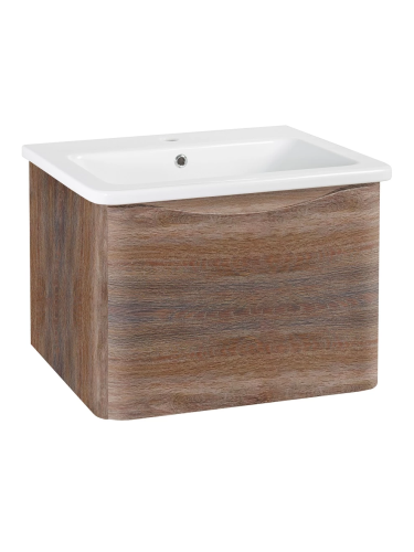 картинка Тумба Runo Тоскана 80 темное дерево под умывальник Никсон 80 (00-00001417) от магазина Сантехстрой