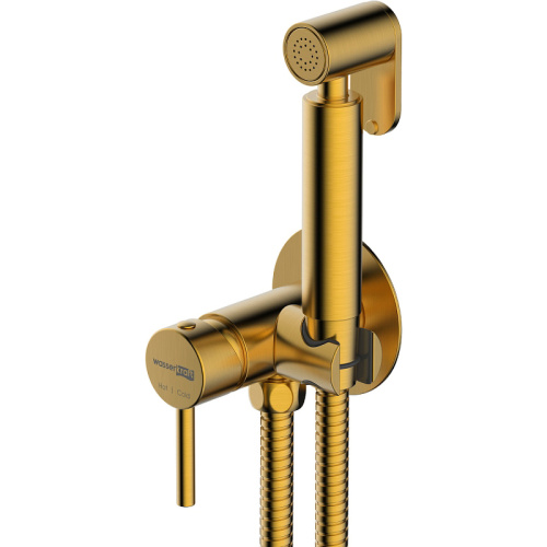 картинка Гигиенический душ со смесителем WasserKRAFT A70838 Золото матовое от магазина Сантехстрой