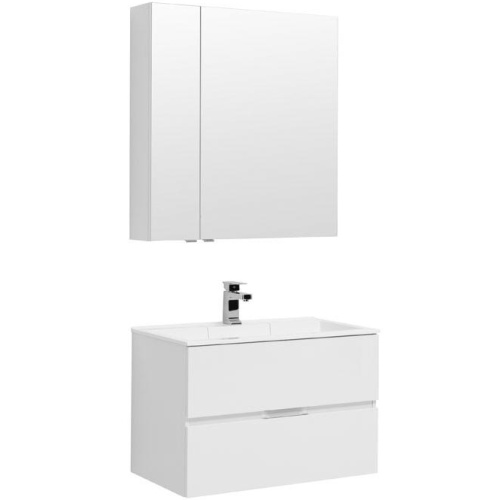 картинка Комплект мебели для ванной Aquanet Алвита 80 237347 подвесной Белый от магазина Сантехстрой