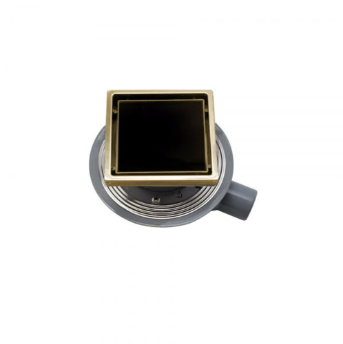 картинка Точечный трап Pestan Confluo Standard 15х15 Black Glass Gold (13000152) от магазина Сантехстрой