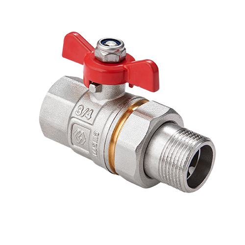 картинка Кран-американка шаровой, Premium, 1 1/4", НВ, PN 40, ручка-бабочка, с полусгоном от магазина Сантехстрой