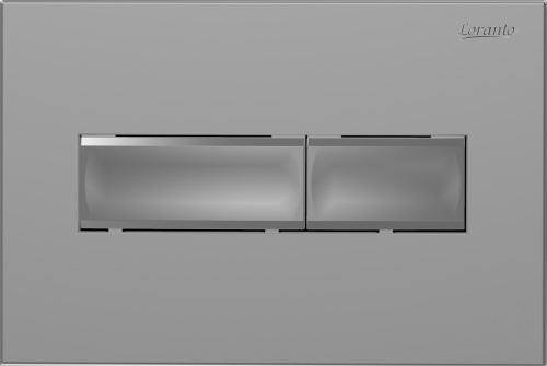 картинка Кнопка смыва Loranto 24.5х1.9х16.5 для инсталляции, металл/пластик, цвет Хром матовый (7321) от магазина Сантехстрой