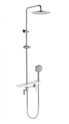 картинка Тропическая душевая система со смесителем для ванны и полкой RUSH (PL5535-70) от магазина Сантехстрой