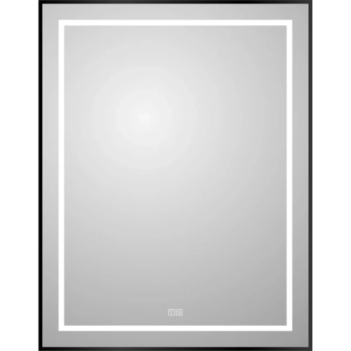 картинка Зеркало BelBagno Kraft SPC-KRAFT-700-900-LED-TCH-WARM-NERO 70x90 см, с LED-подсветкой, сенсорным выключателем, антизапотеванием, черный от магазина Сантехстрой