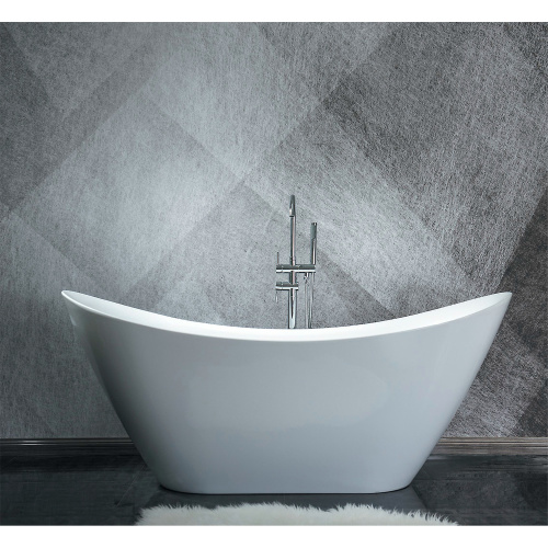 картинка Ванна акриловая Azario MELADO 1800х770х760 белая, свободностоящая в комплекте с сифоном и металлическими ножками, белый  (AZ-6107-18W) от магазина Сантехстрой