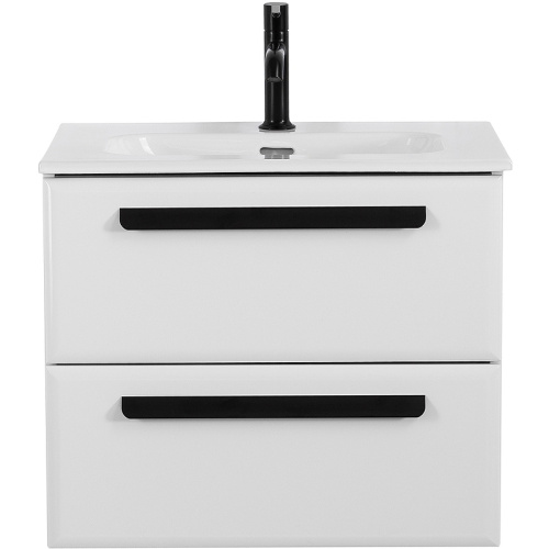 картинка Тумба под раковину Cezares Eco-Cer-N 60 ECO-CER-N-600-2C-SO-BL подвесная Bianco Lucido без ручек от магазина Сантехстрой