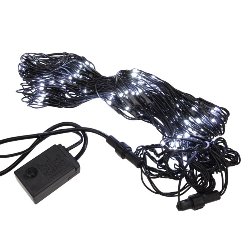 картинка Гирлянда Сеть 1х1,5м,  черный ПВХ,  160 LED Белый от магазина Сантехстрой