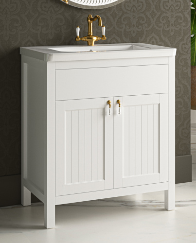 картинка Тумба под раковину Адель - 80 1 ящ. белая эмаль от магазина Сантехстрой