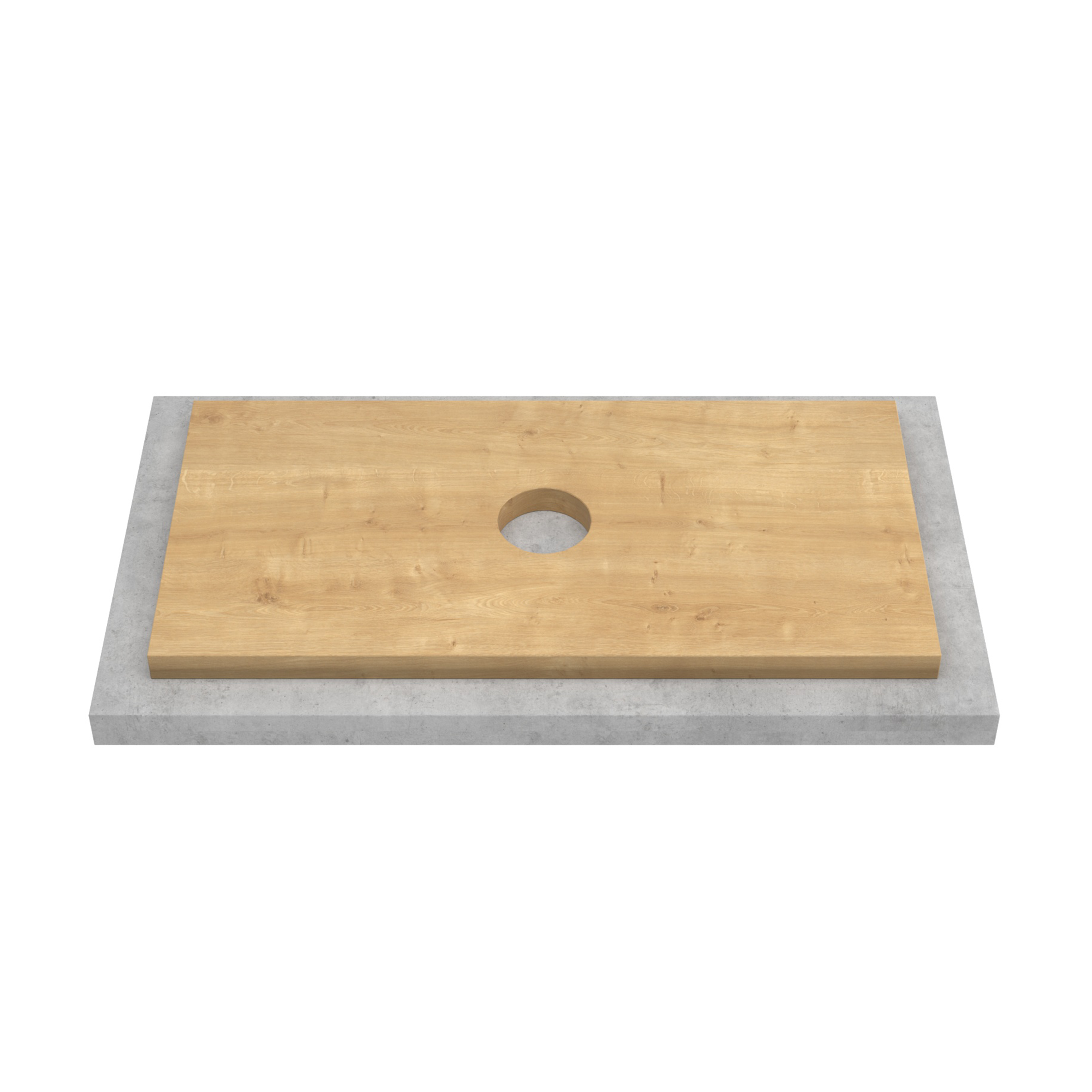 картинка Столешница пластик HPL 38 Туя, 1 вырез, 995х458 мм от магазина Сантехстрой