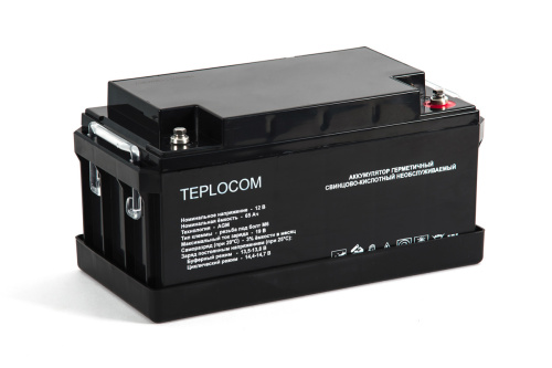 картинка Аккумулятор герметичный свинцово-кислотный Бастион Teplocom 65 Ач (435) от магазина Сантехстрой