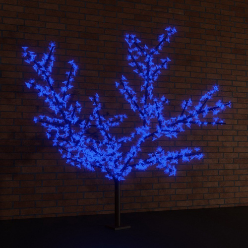 картинка Светодиодное дерево Сакура,  высота 1,5м,  диаметр кроны 1,8м,  синие светодиоды,  IP 65, понижающий трансформатор в комплекте NEON-NIGHT от магазина Сантехстрой
