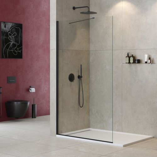 картинка Душевая перегородка универсальная LIBERTA-L-1-TB-120-C-NERO от магазина Сантехстрой