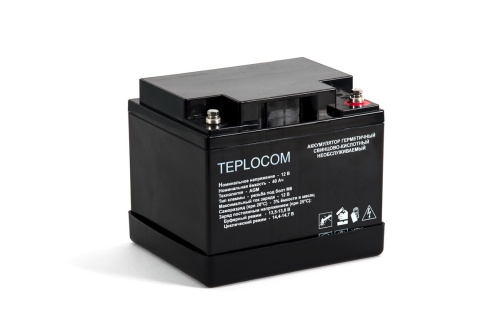 картинка Аккумулятор герметичный свинцово-кислотный Бастион Teplocom 40 Ач (436) от магазина Сантехстрой