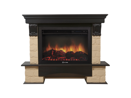 картинка Портал Firelight Forte 30S камень бежевый, шпон темный дуб от магазина Сантехстрой