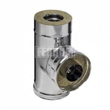 картинка Сендвич-тройник 90* (430/0,8мм + оц) d130x200 Феррум от магазина Сантехстрой