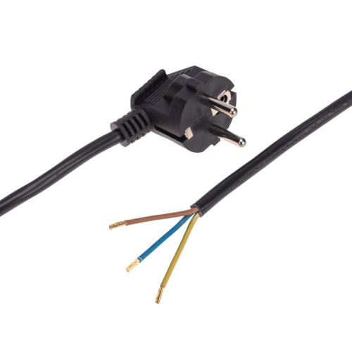 картинка Шнур электрический с вилкой ПВС 3х1,0 мм2 3м (черный) REXANT от магазина Сантехстрой
