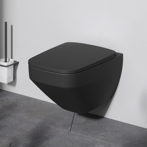 картинка Унитаз AM.PM Inspire V2.0 C50A1700MBSC подвесной Черный матовый с сиденьем микролифт от магазина Сантехстрой