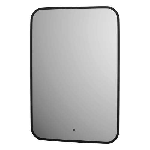 картинка Зеркало Defesto AURA DF 2964R 50х70 см, с LED-подсветкой, инфракрасный выключатель, нейтральный белый свет, рама черная от магазина Сантехстрой