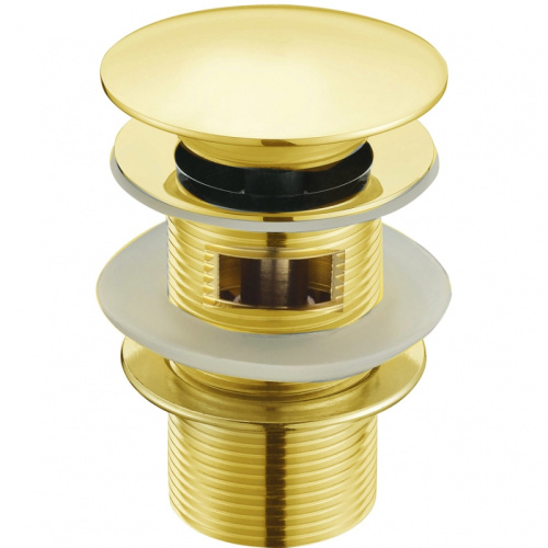 картинка Донный клапан Boheme Imperiale 611/2 click-clack с переливом Золото от магазина Сантехстрой