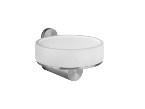 картинка Мыльница, Gessi, 316, ширина, мм-115, глубина, мм-127.5, высота, мм-75, тип установки-настенный, материал мыльницы-композит неолит белый, держатель-в комплекте, материал держателя-металл, цвет-Steel Brushed от магазина Сантехстрой