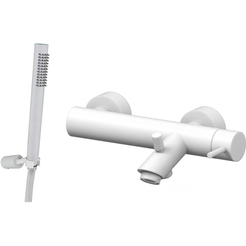 изображение смеситель для ванны paffoni light lig023bo белый