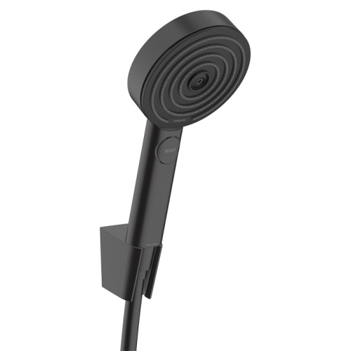 картинка HANSGROHE PULSIFY Душевой набор с держателем 105 3jet Relaxation, шланг 1250 мм., цвет матовый черный от магазина Сантехстрой