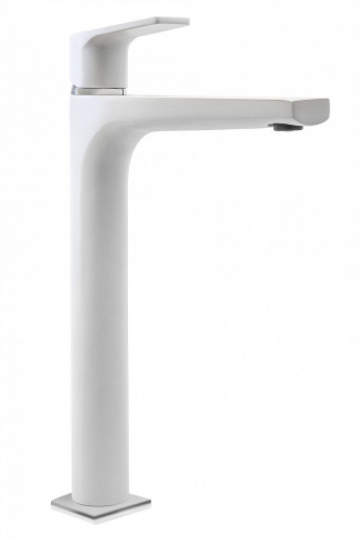 фотография смеситель для раковины azario treya высокий, белый (az-156845526)