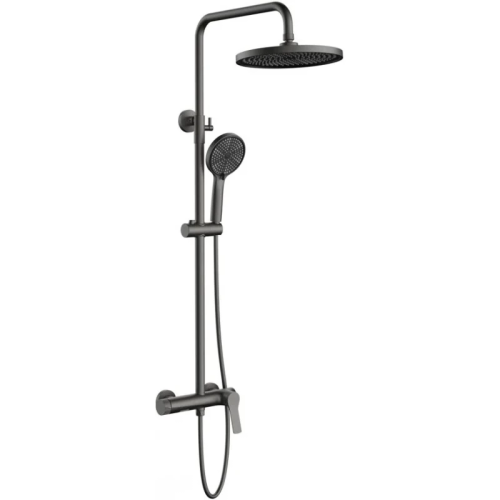 картинка Душевая система Vincea Arco VSFS-4AR1GM 225 мм, со смесителем, вороненая сталь от магазина Сантехстрой