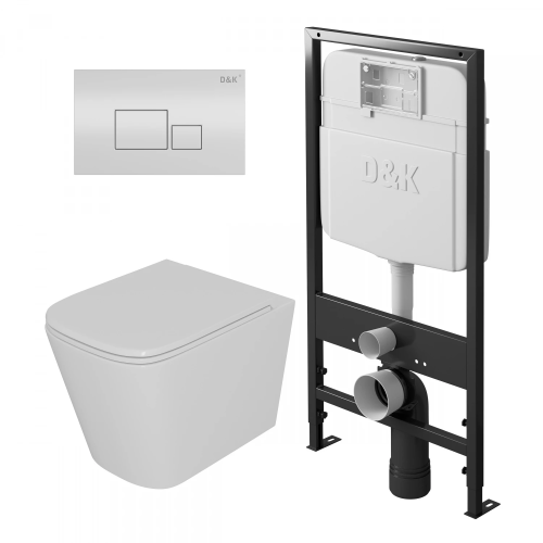картинка Комплект DK DS1511602 унитаз DT1516016, инсталляция DI8055119, клавиша смыва DB1519016 от магазина Сантехстрой