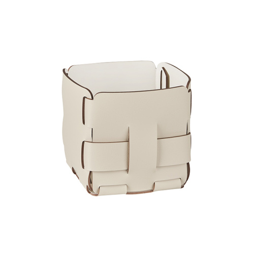 картинка ADJ Корзинка Mini Bottega, 12x12xH13 см., цвет: панна котта/белый от магазина Сантехстрой