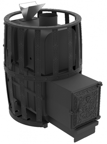 картинка Печь чугунная для бани "Воевода" 20 Сетч.кожух ДТ-4 с ЗК закрытой каменкой от магазина Сантехстрой